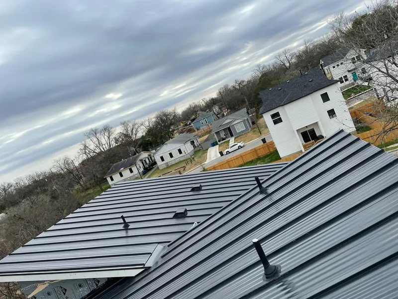 Standing seam metal roof panels with vents for Skylight Repair in San Francisco